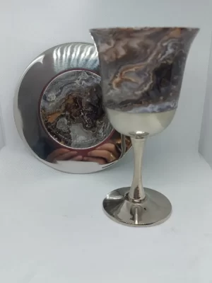 גביע קידוש נירוסטה דגם שיש