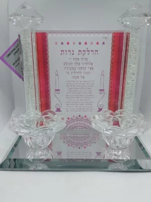 פמוטים והדלקת נרות דגם ורוד