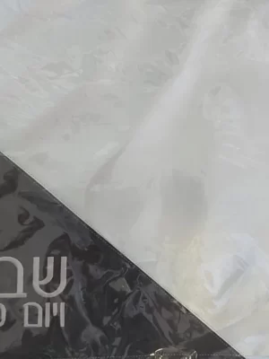 כיסוי לחלות דגם דמוי עור שחור לבן